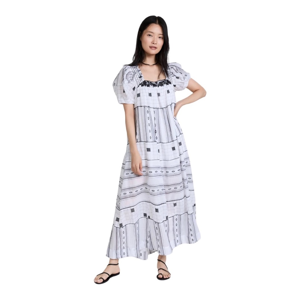 Free People Black and White Maxi Dress